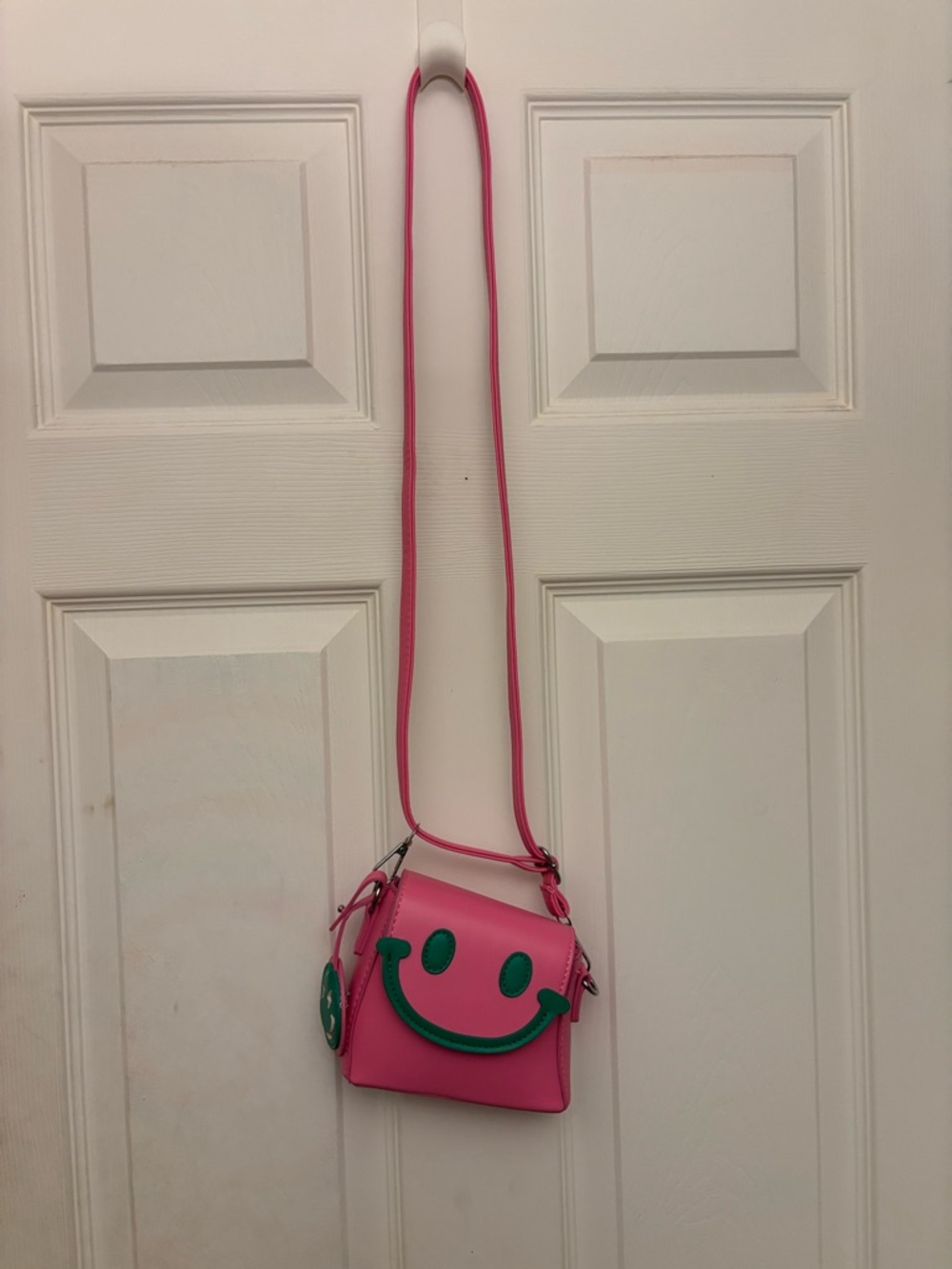 Pink Smiley Face Crossbody Bag